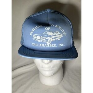 Vintage Dealers Auto Auction Tallahassee FL Florida Hat Cap Mesh Snapback Rope